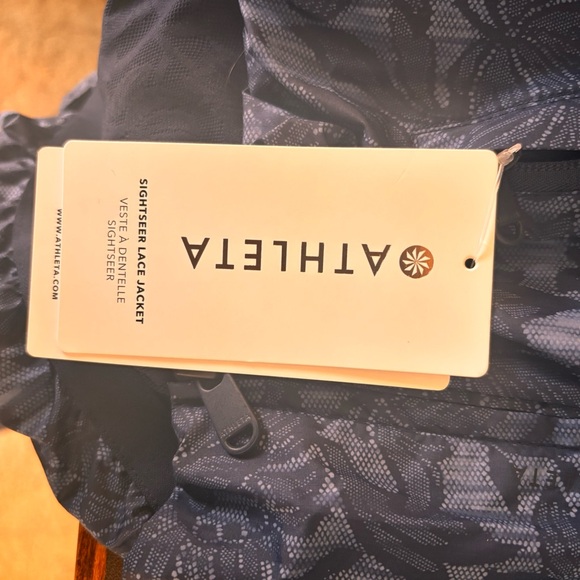 NWT $149 Athleta Large Eternal Bloom Cottage Blue Sightseer Lace Jacket #986271 - Picture 14 of 15